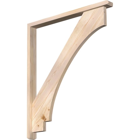 Imperial Craftsman Smooth Bracket W/ Offset Brace, Douglas Fir, 3 1/2W X 38D X 44H